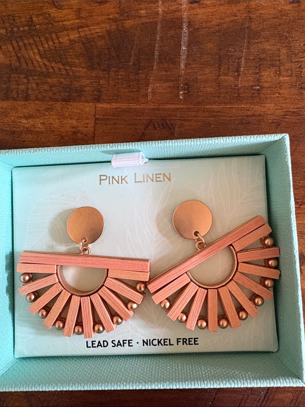 T.J.Maxx Rose Gold Fan Drop Earrings